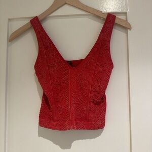 Urban Outfitters Scarlet Floral Crop Top